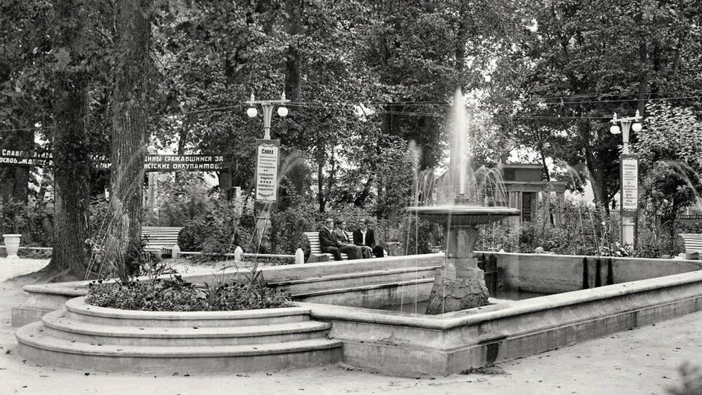 В Брянске показали сделанное 70 лет назад фото фонтана в парке Толстого