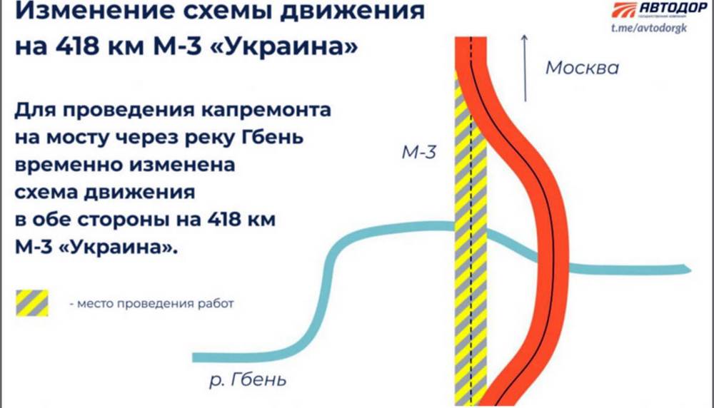 Брянских водителей предупредили об изменении схемы движения на трассе М-3