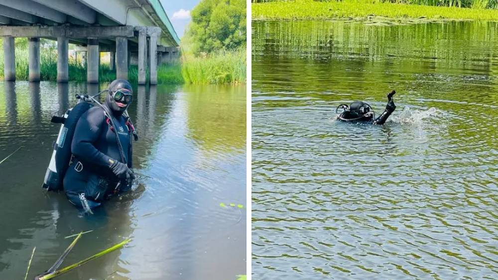 Брянские водолазы по заданию следователей нашли пистолет в реке