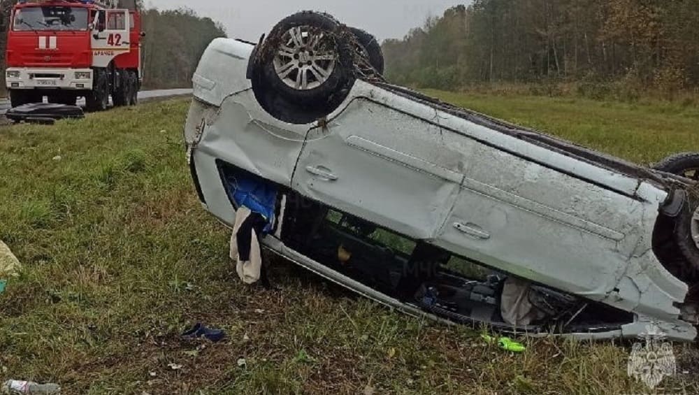 Под Карачевом Брянской области на трассе в ДТП разбились два легковых автомобиля