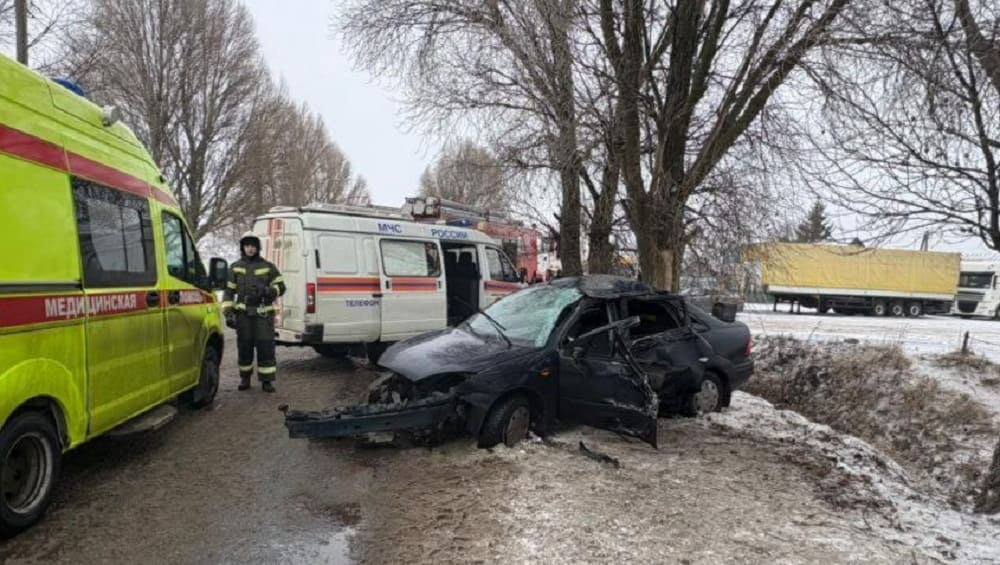 В брянских Чайковичах спасатели извлекли человека из попавшего ДТП автомобиля